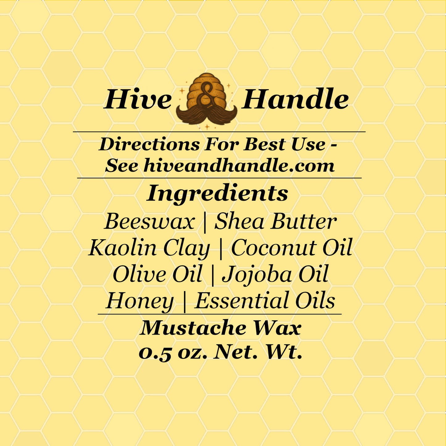 Mustache Wax - 0.5oz
